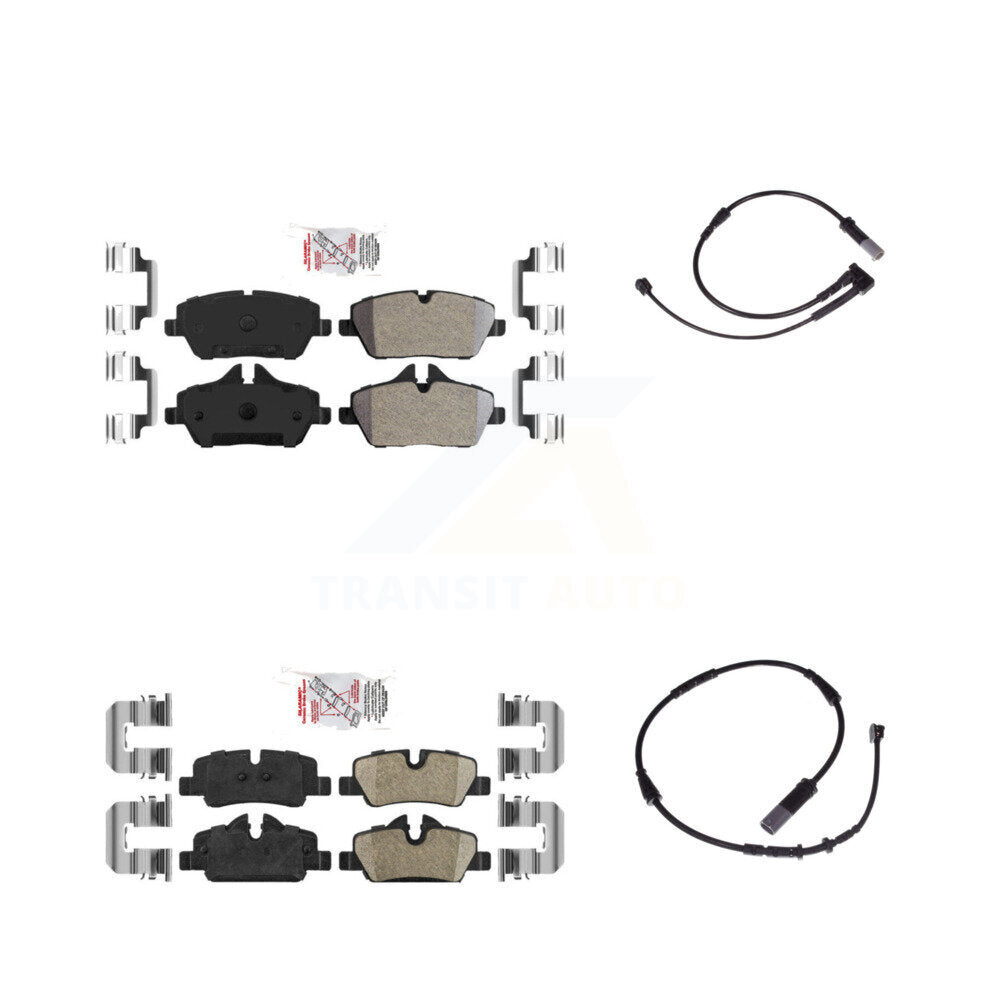 Ceramic Disc Brake Pads And Wear Sensors Front Rear Kit For Mini Cooper