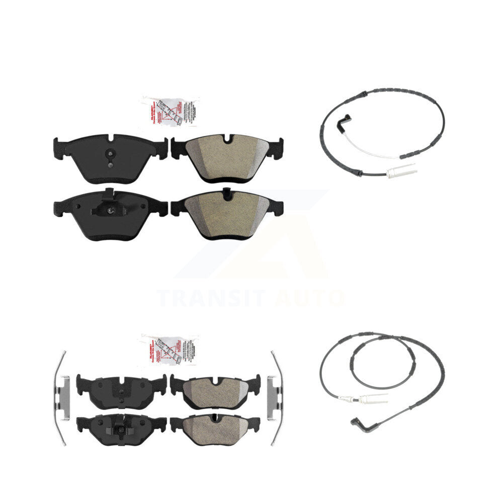 Ceramic Brake Pads Wear Sensor Front Rear Kit For 2009-2010 BMW 328i xDrive 3.0L
