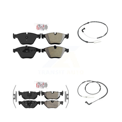 Ceramic Brake Pads Wear Sensor Front Rear Kit For 2009-2010 BMW 328i xDrive 3.0L