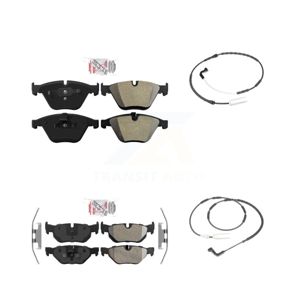 Ceramic Brake Pads Wear Sensor Front Rear Kit For 2009-2010 BMW 328i xDrive 3.0L