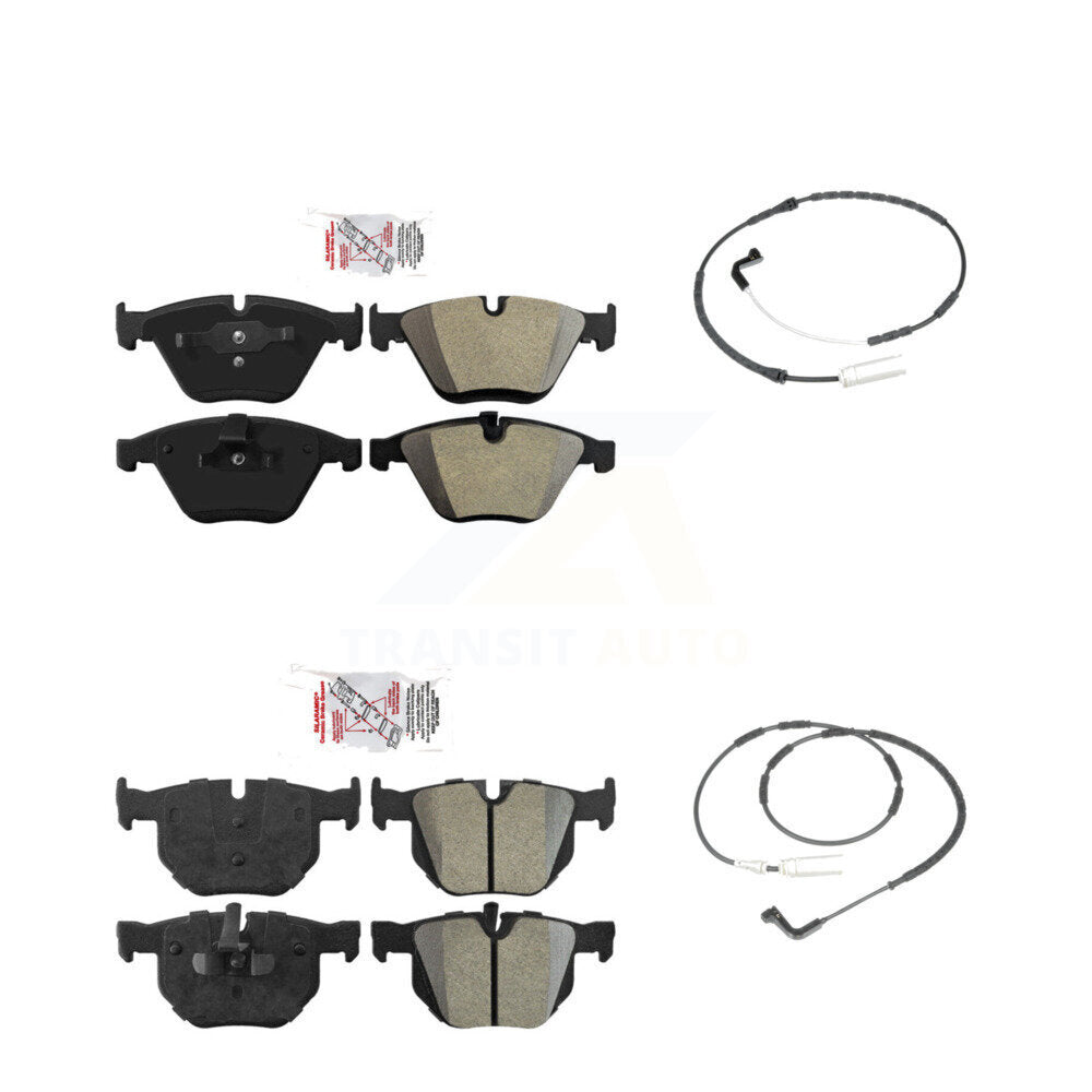 Ceramic Brake Pads Wear Sensor Front Rear Kit For 2009-2010 BMW 335i xDrive 3.0L