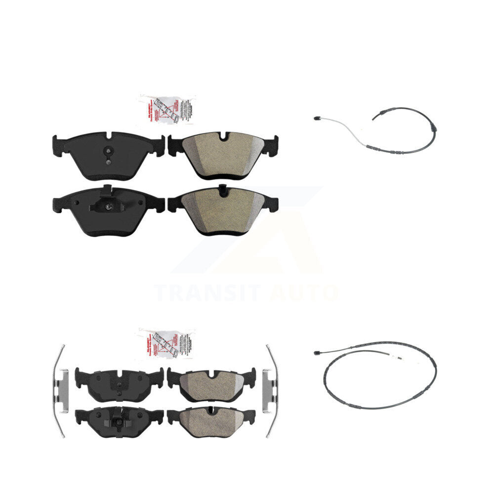 Ceramic Disc Brake Pads And Wear Sensors Front Rear Kit For BMW X1