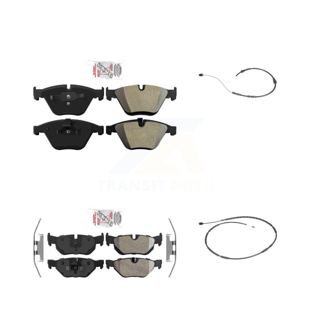 Ceramic Disc Brake Pads And Wear Sensors Front Rear Kit For BMW X1
