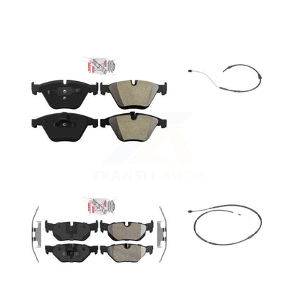 Ceramic Disc Brake Pads And Wear Sensors Front Rear Kit For BMW X1