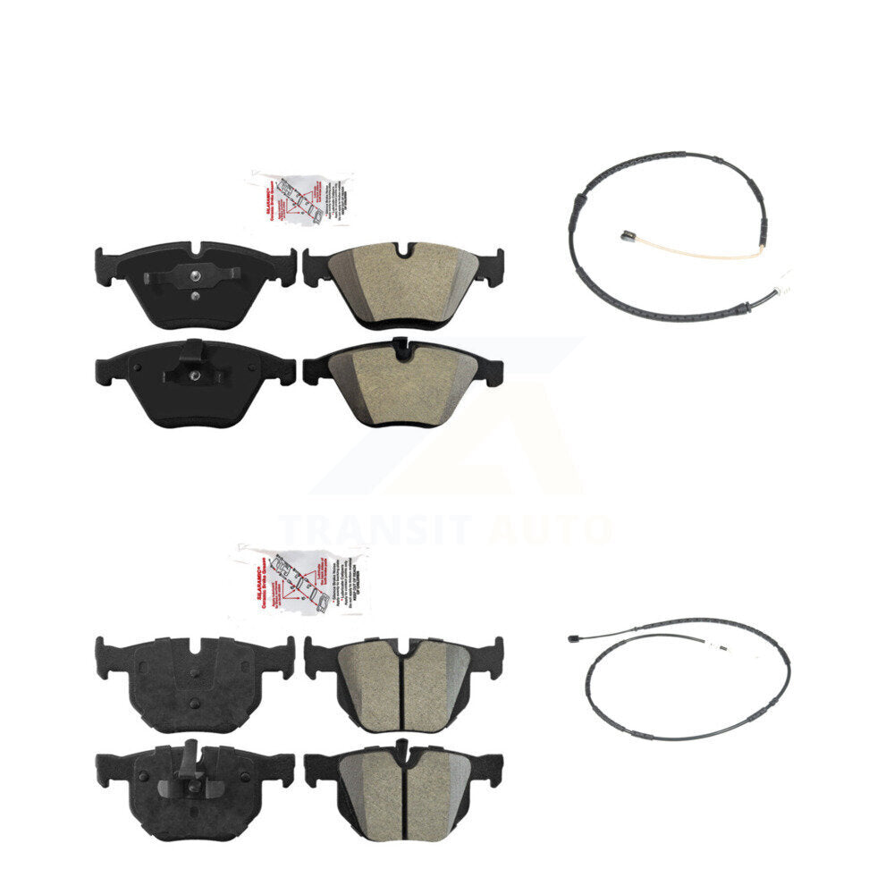 Ceramic Brake Pads Wear Sensor Front Rear Kit For BMW X1 xDrive35i with AWD 3.0L