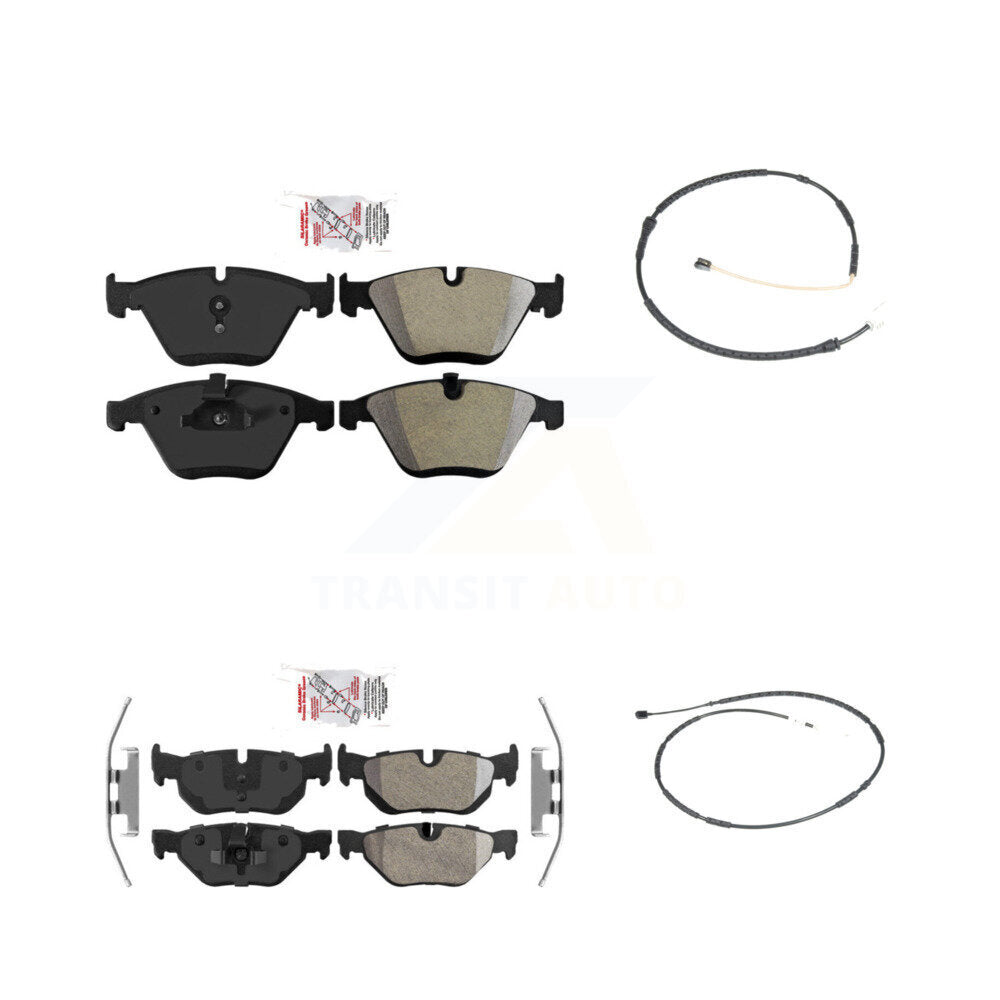Ceramic Disc Brake Pads And Wear Sensors Front Rear Kit For BMW X1