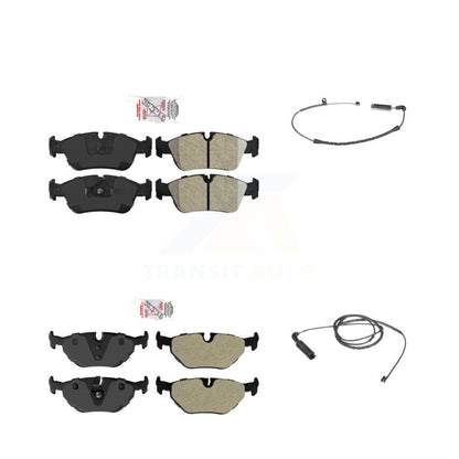 Ceramic Brake Pads Wear Sensor Front Rear Kit For BMW 325i 325Ci 320i 328i 323Ci