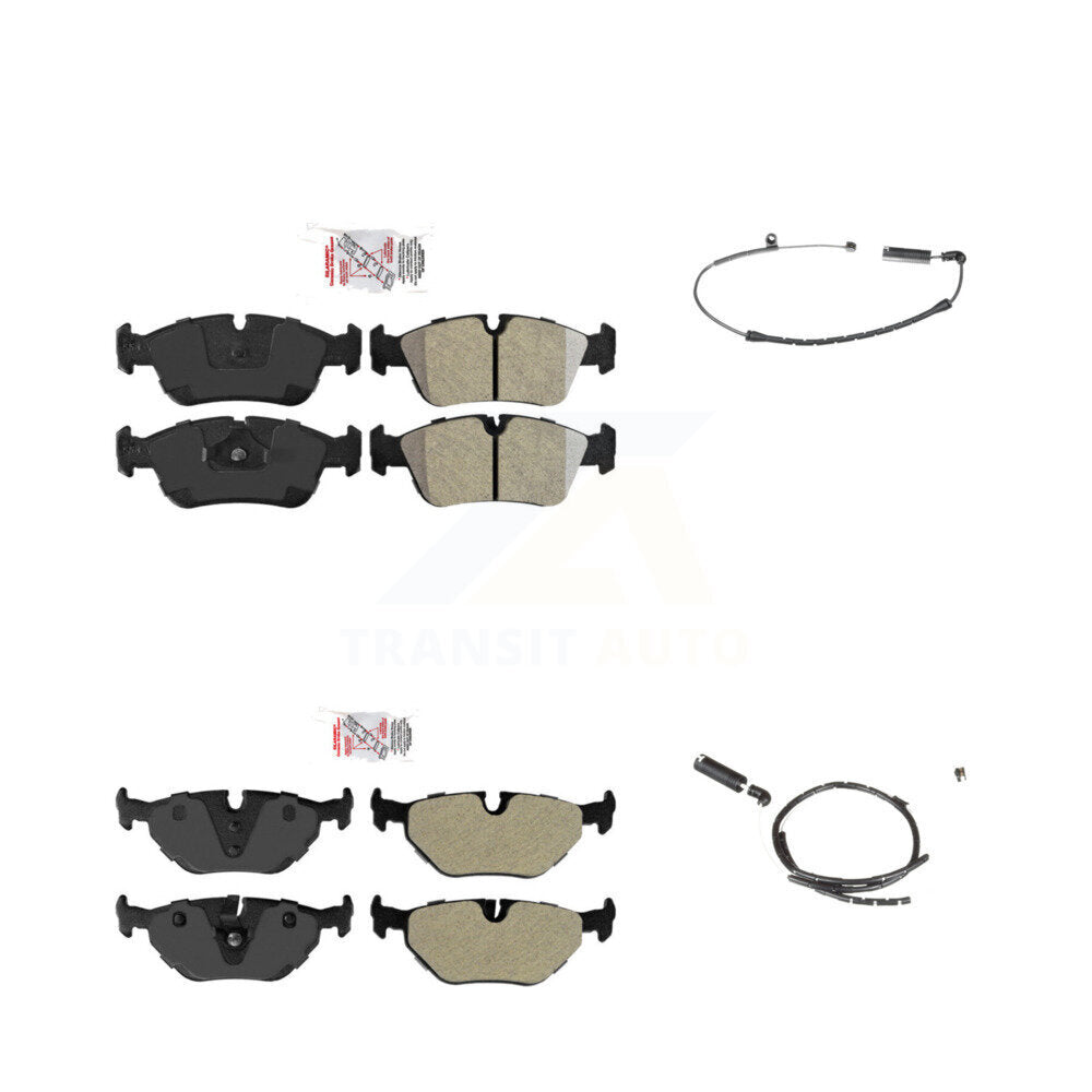 Ceramic Disc Brake Pads And Wear Sensors Front Rear Kit For BMW Z4