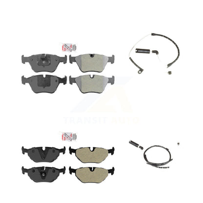 Ceramic Disc Brake Pads And Wear Sensors Front Rear Kit For BMW Z4