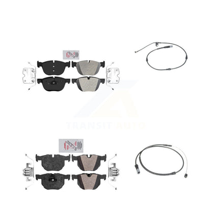 Ceramic Disc Brake Pads And Wear Sensors Front Rear Kit For BMW X5 X6
