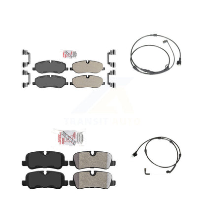 Ceramic Disc Brake Pad And Wear Sensor Front Rear Kit For Land Rover Range Sport