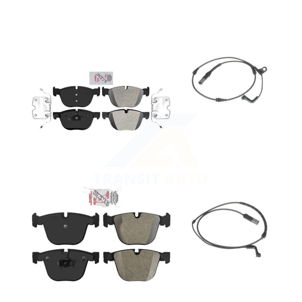 Ceramic Disc Brake Pads And Wear Sensors Front Rear Kit For BMW X5 X6