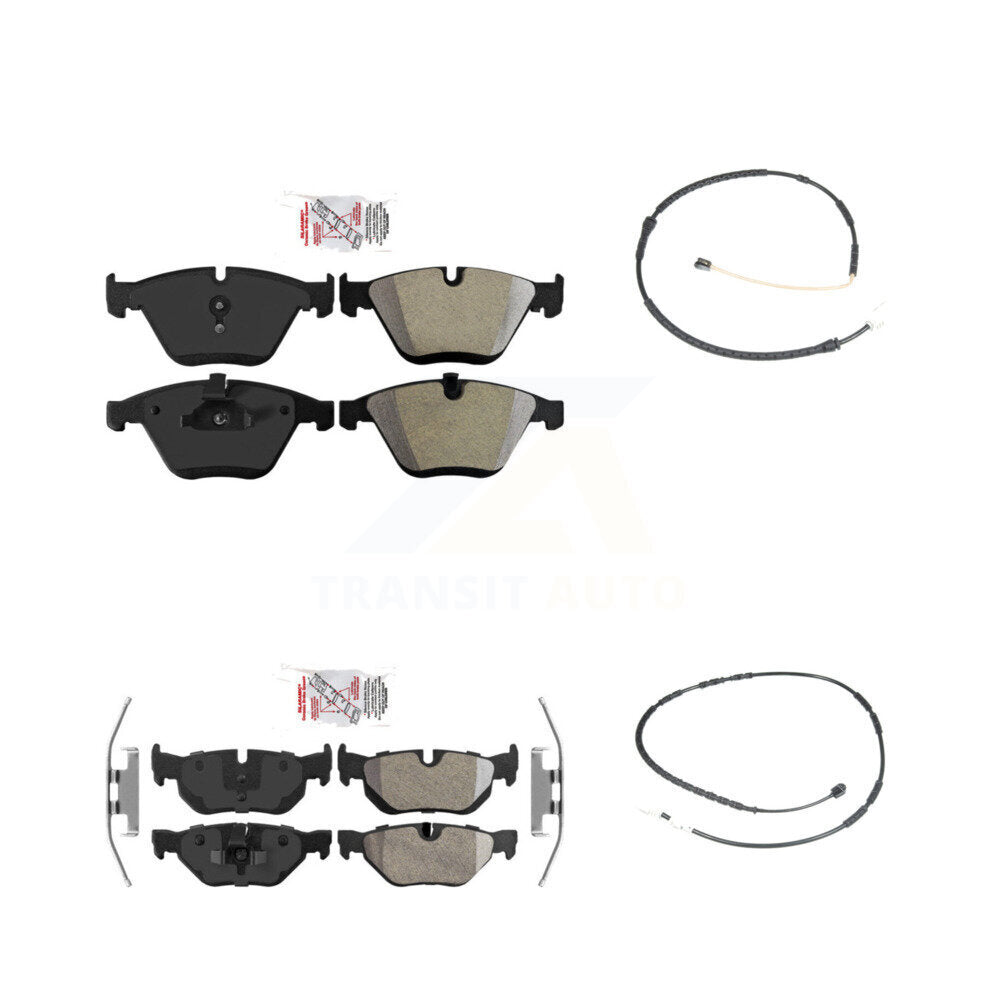 Ceramic Brake Pads Wear Sensor Front Rear Kit For BMW 328i xDrive Base with 3.0L