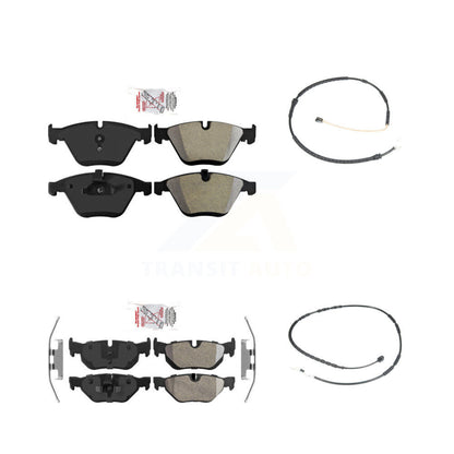 Ceramic Brake Pads Wear Sensor Front Rear Kit For BMW 328i xDrive Base with 3.0L