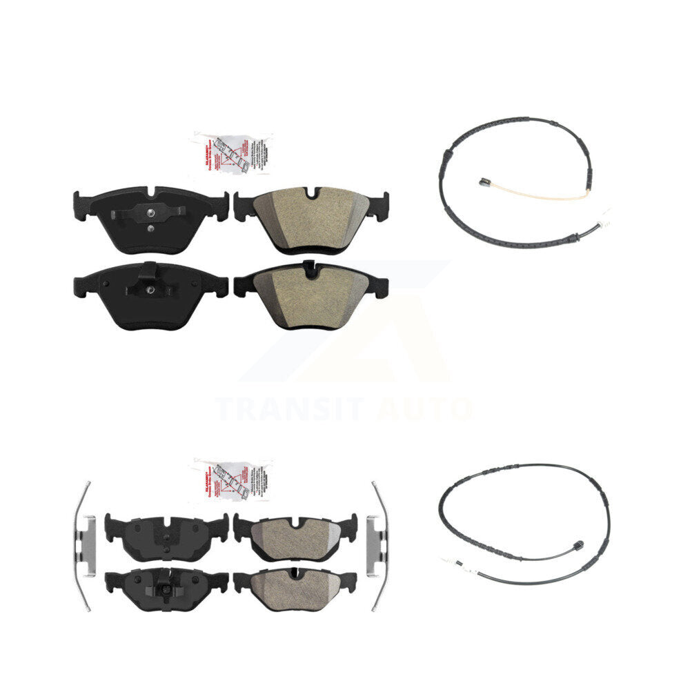 Ceramic Disc Brake Pads Wear Sensor Front Rear Kit For 2012 BMW 328i xDrive 3.0L