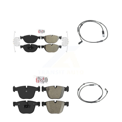 Ceramic Disc Brake Pads And Wear Sensors Front Rear Kit For 2009 BMW 750i 750Li