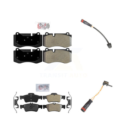 Ceramic Brake Pad & Wear Sensor Front Rear Kit For Mercedes-Benz S550 S450 CL550