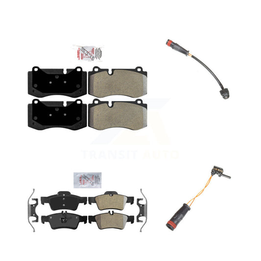 Ceramic Brake Pad & Wear Sensor Front Rear Kit For Mercedes-Benz S550 S450 CL550