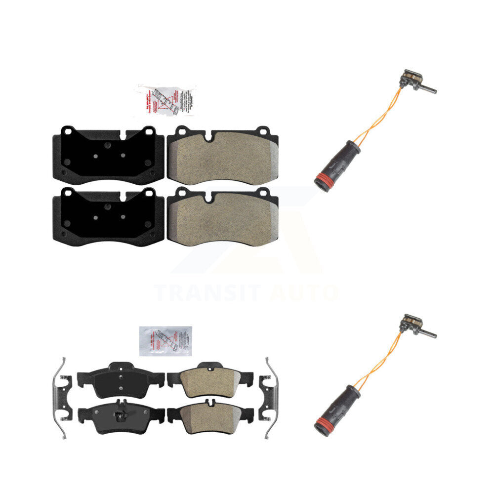 Ceramic Brake Pads Wear Sensor Front Rear Kit For 07-08 Mercedes-Benz SL550 5.5L