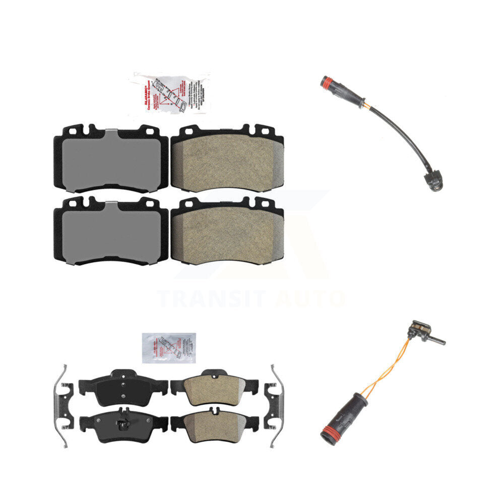 Ceramic Brake Pads Wear Sensor Front Rear Kit For 03-06 Mercedes-Benz SL500 5.0L
