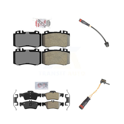 Ceramic Brake Pads Wear Sensor Front Rear Kit For 03-06 Mercedes-Benz SL500 5.0L