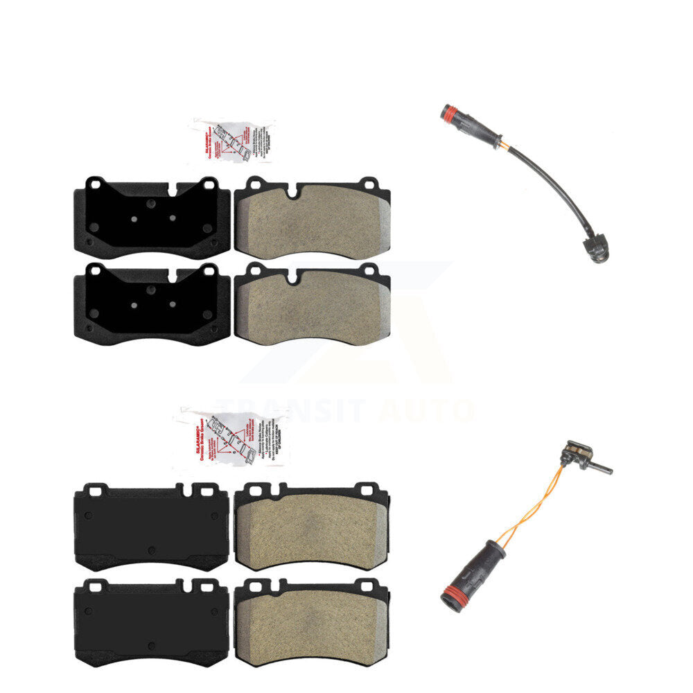 Ceramic Disc Brake Pads And Wear Sensors Front Rear Kit For Mercedes-Benz S600