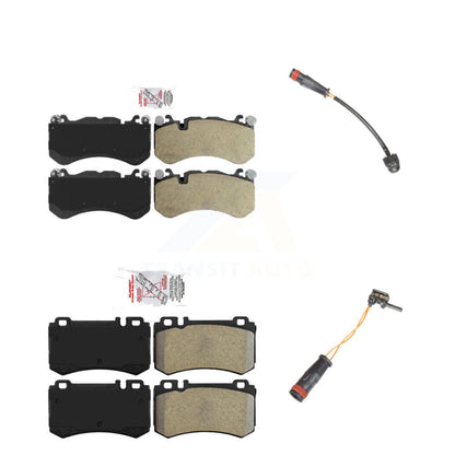 Ceramic Brake Pad & Wear Sensor Front Rear Kit For 2008-2009 Mercedes-Benz SL600