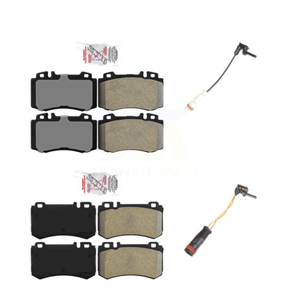 Ceramic Disc Brake Pads & Wear Sensor Front Rear Kit For Mercedes-Benz S600 5.5L