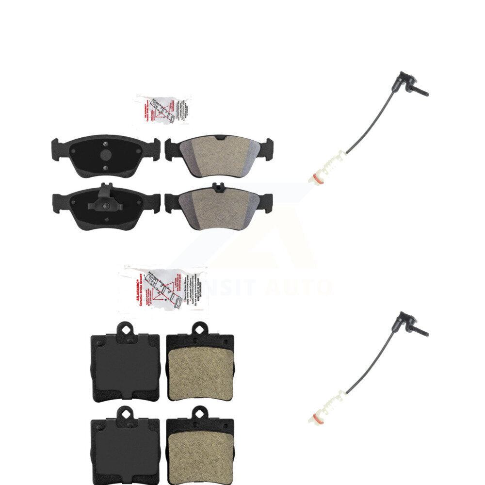 Ceramic Brake Pads Wear Sensor Front Rear Kit For Mercedes-Benz SLK230 C230 2.3L