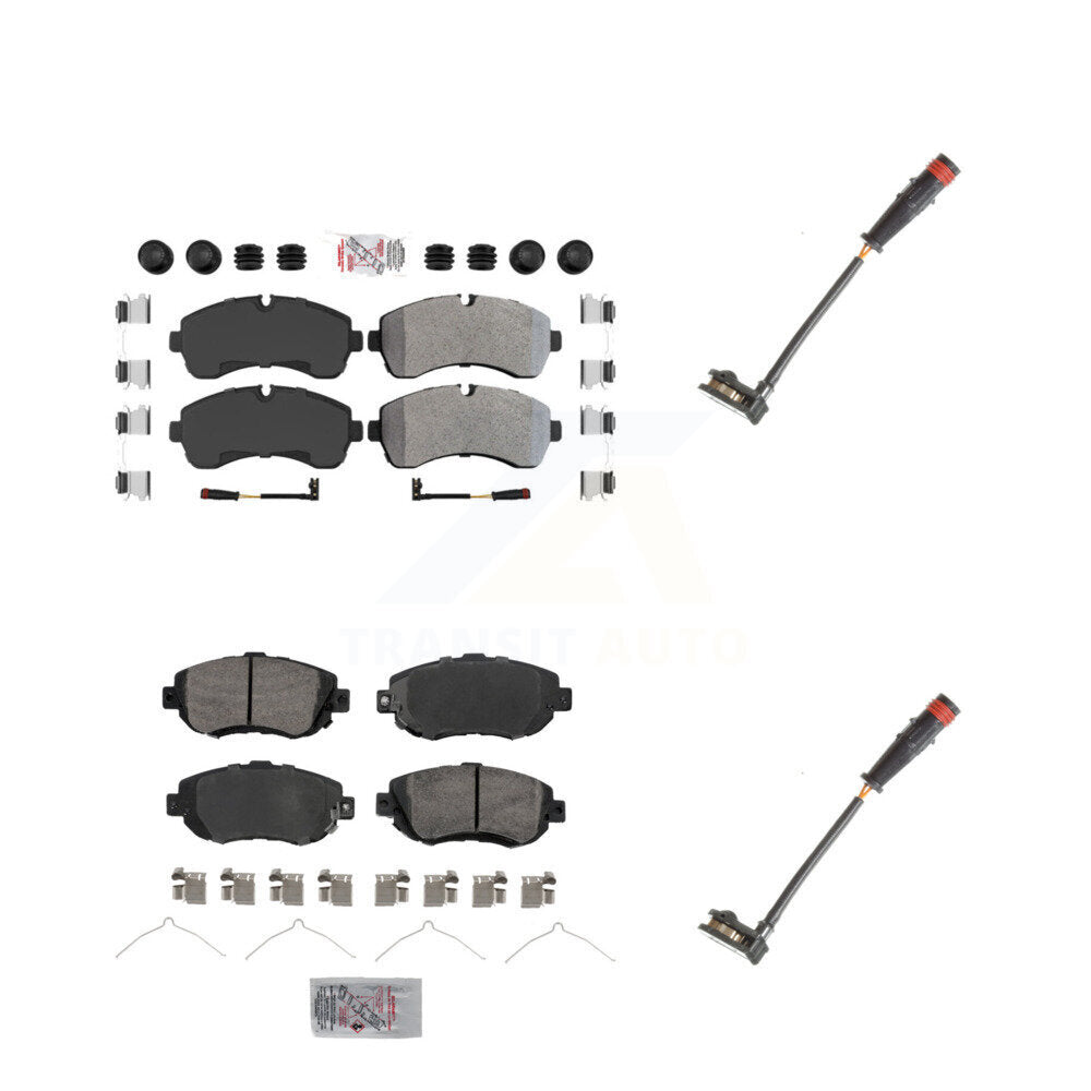 Ceramic Brake Pads & Extra Wear Sensor Front Rear Kit For Mercedes-Benz Sprinter