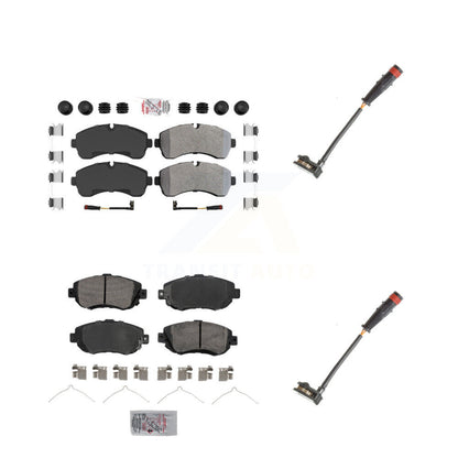 Ceramic Brake Pads & Extra Wear Sensor Front Rear Kit For Mercedes-Benz Sprinter