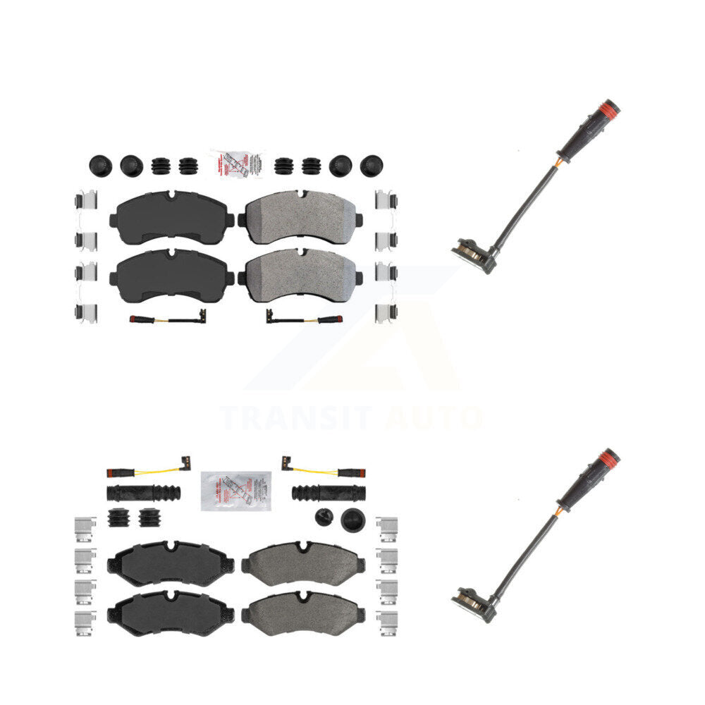 Ceramic Brake Pads & Extra Wear Sensor Front Rear Kit For Mercedes-Benz Sprinter