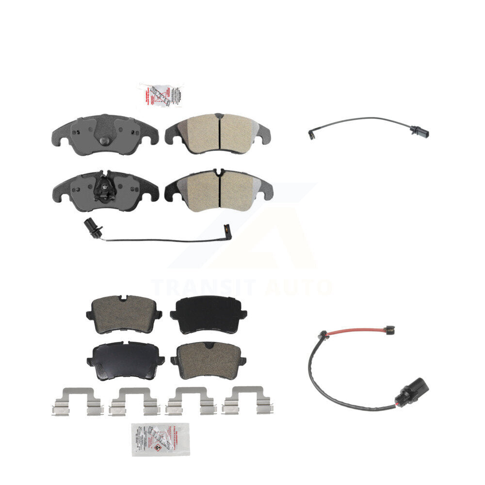 Ceramic Disc Brake Pads And Extra Wear Sensors Front Rear Kit For 2012 Audi A6