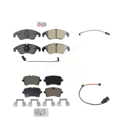 Ceramic Disc Brake Pads And Extra Wear Sensors Front Rear Kit For 2012 Audi A6