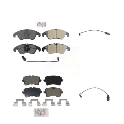 Ceramic Disc Brake Pads And Extra Wear Sensor Front Rear Kit For Audi A6 Quattro