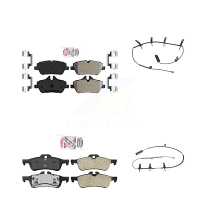 Ceramic Disc Brake Pads And Wear Sensors Front Rear Kit For Mini Cooper