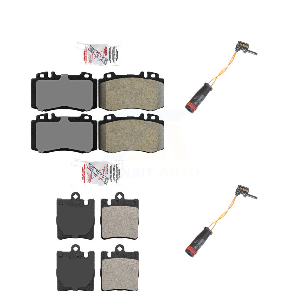 Ceramic Brake Pads Wear Sensor Front Rear Kit For Mercedes-Benz C230 SLK350 C320