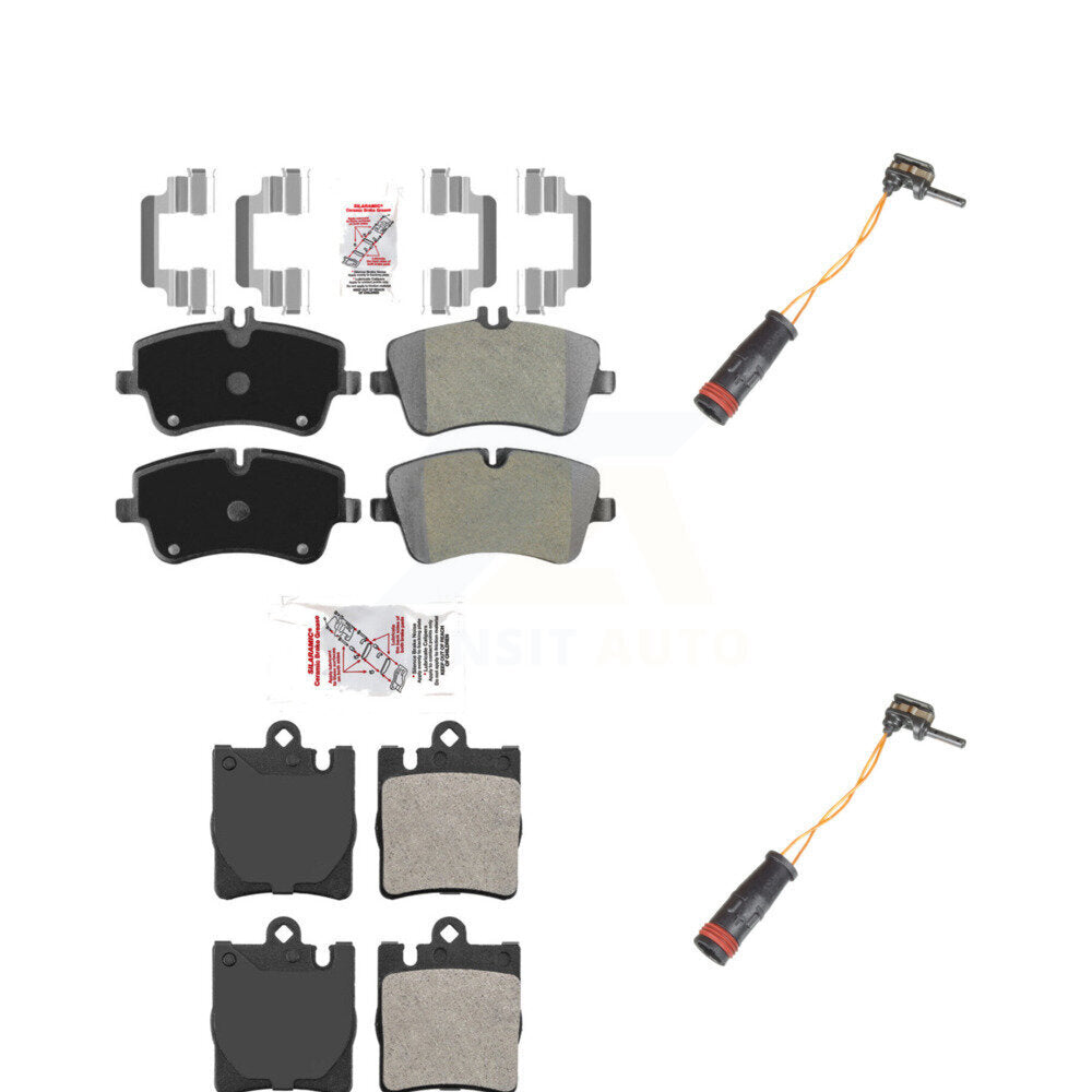 Ceramic Brake Pads Wear Sensor Front Rear Kit For Mercedes-Benz C280 C320 CLK320