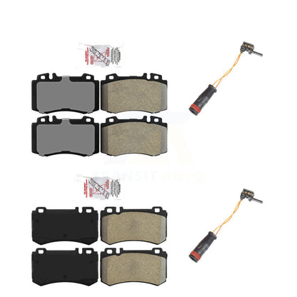 Ceramic Brake Pads & Wear Sensor Front Rear Kit For Mercedes-Benz CL600 CL55 AMG