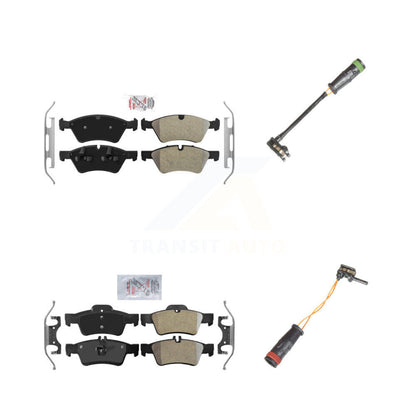 Ceramic Disc Brake Pads And Wear Sensors Front Rear Kit For Mercedes-Benz E550