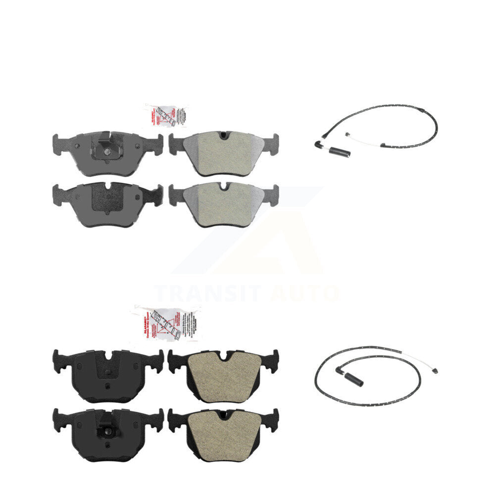 Ceramic Disc Brake Pads And Wear Sensors Front Rear Kit For 2004-2010 BMW X3