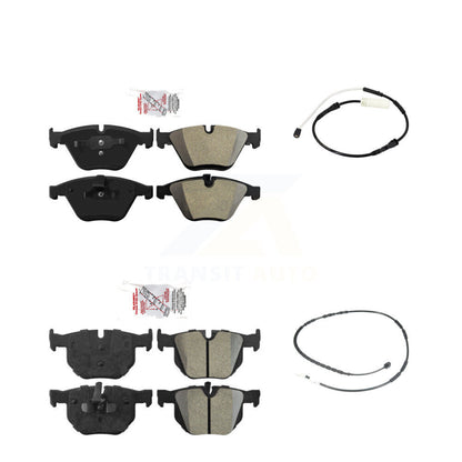 Ceramic Disc Brake Pads And Wear Sensors Front Rear Kit For BMW 335i 335is 335d