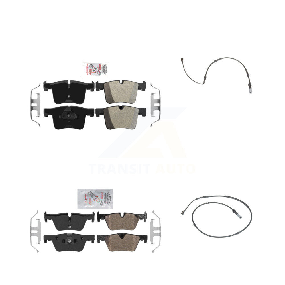 Ceramic Disc Brake Pads Wear Sensor Front Rear Kit For BMW 320i xDrive 328d 2.0L