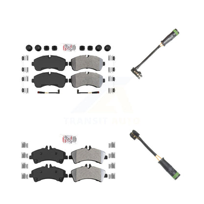 Ceramic Brake Pads & Extra Wear Sensor Front Rear Kit For Mercedes-Benz Sprinter