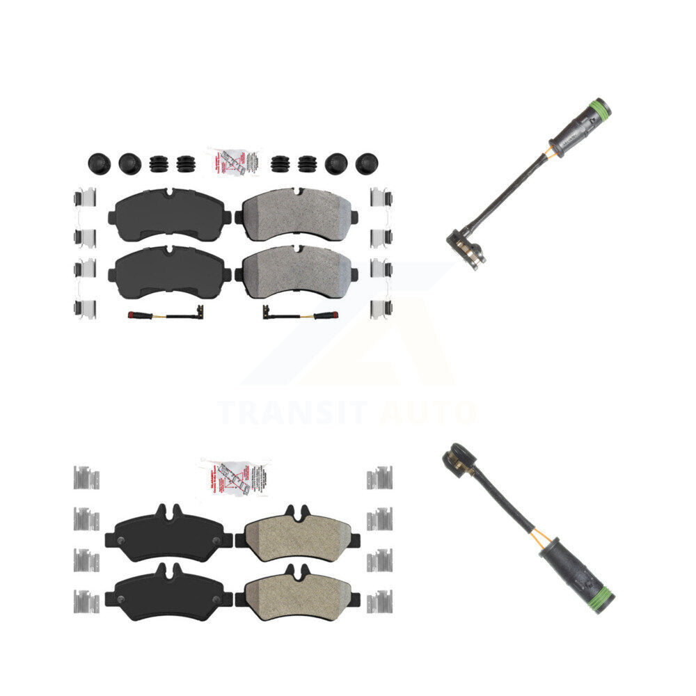 Ceramic Disc Brake Pads And Extra Wear Sensors Front Rear Kit For