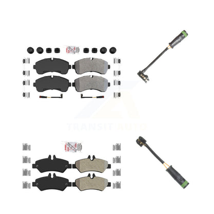 Ceramic Disc Brake Pads And Extra Wear Sensors Front Rear Kit For