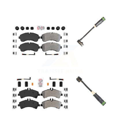 Ceramic Brake Pads & Extra Wear Sensor Front Rear Kit For Mercedes-Benz Sprinter