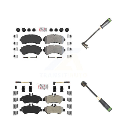 Ceramic Disc Brake Pads And Extra Wear Sensors Front Rear Kit For