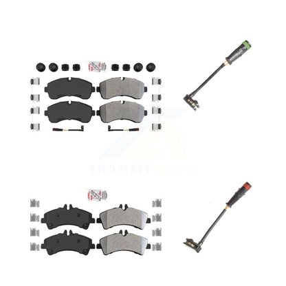 Ceramic Disc Brake Pads And Extra Wear Sensors Front Rear Kit For