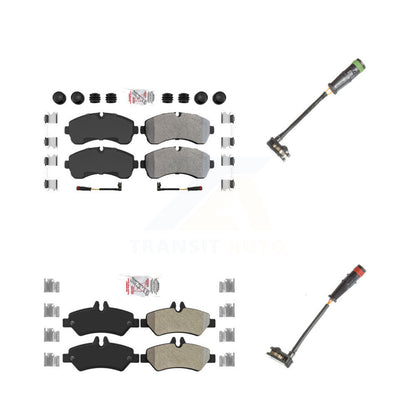 Ceramic Disc Brake Pads And Extra Wear Sensors Front Rear Kit For